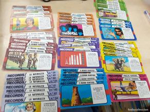 Colecionismo Cromos antigos: Lote de 48 cromos fichas Records de Bimbo 1977.